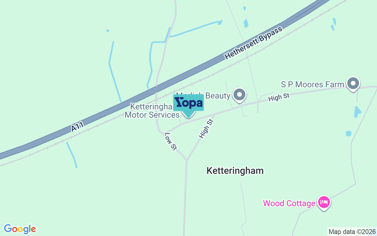 Map showing the location of NR18 9RY