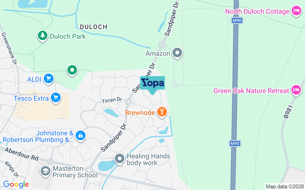 Map showing the location of KY11 8GU