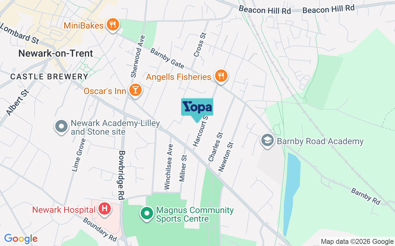 Map showing the location of NG24 1RF