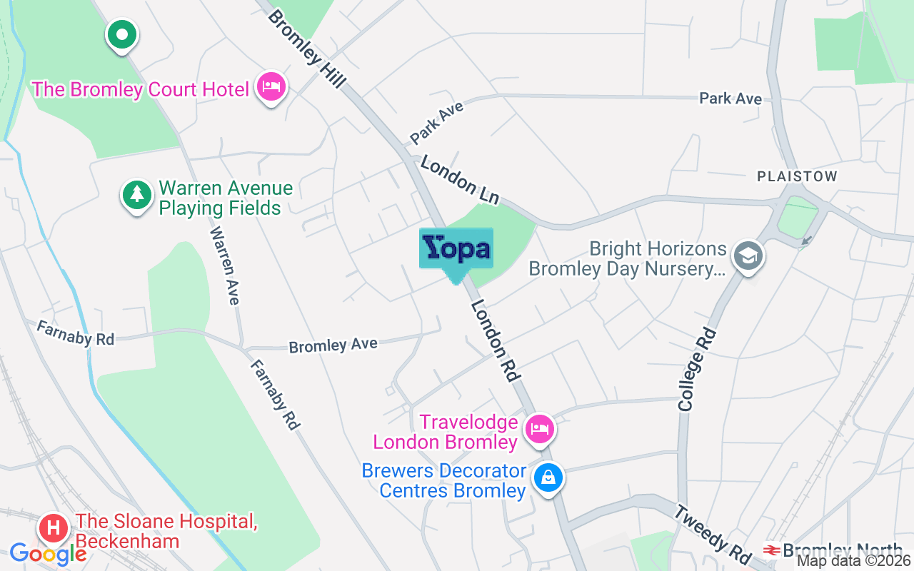 Map showing the location of BR1 3SQ