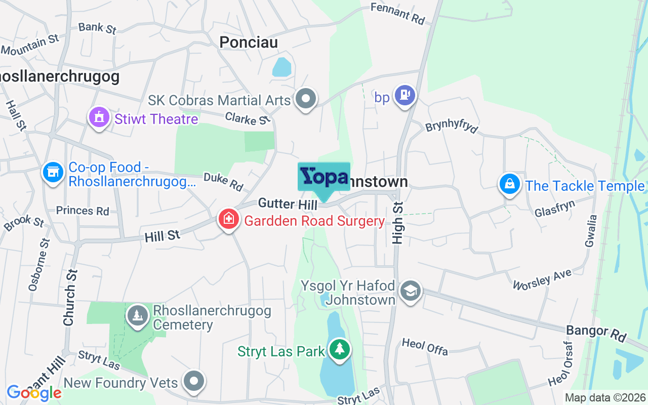 Map showing the location of LL14 1LT