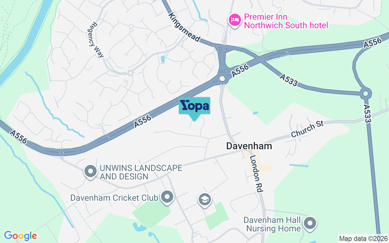 Map showing the location of CW9 8SL