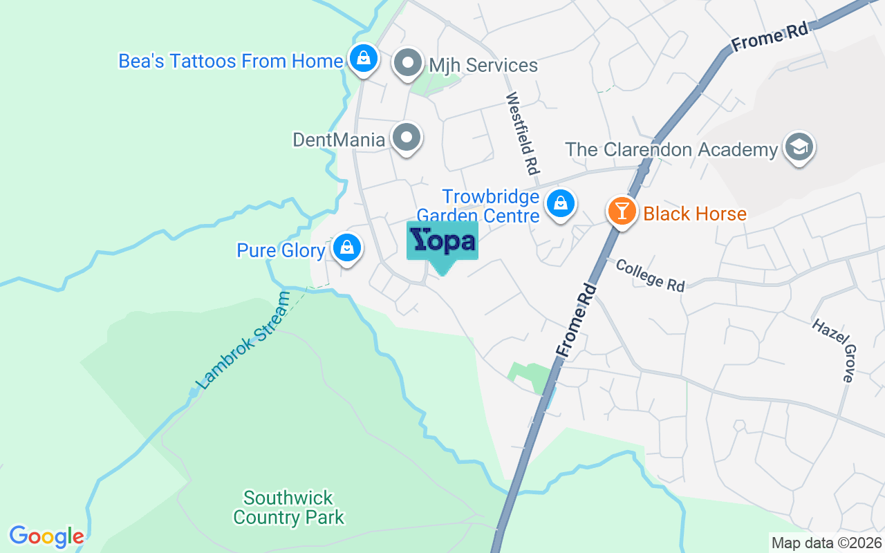 Map showing the location of BA14 9JB