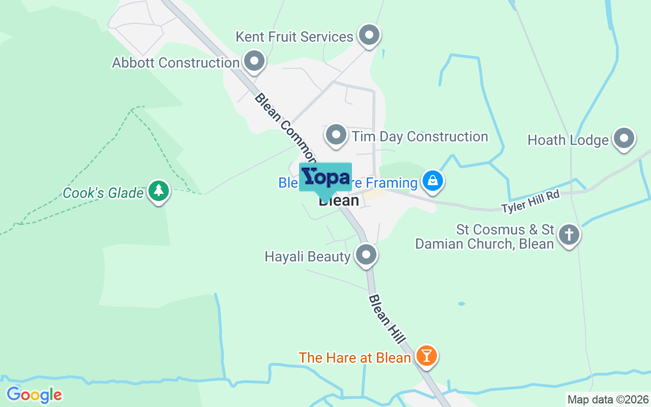 Map showing the location of CT2 9EX