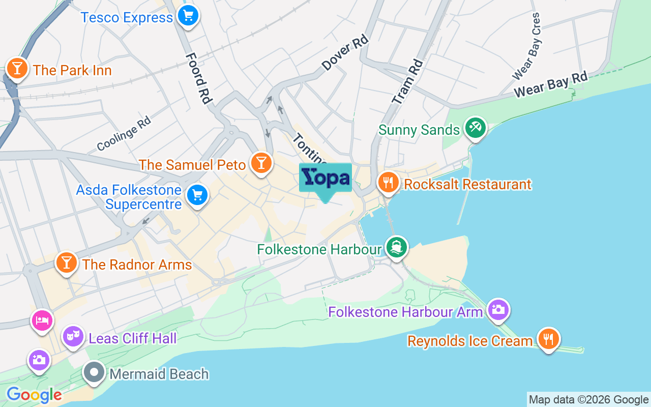 Map showing the location of CT20 1SN