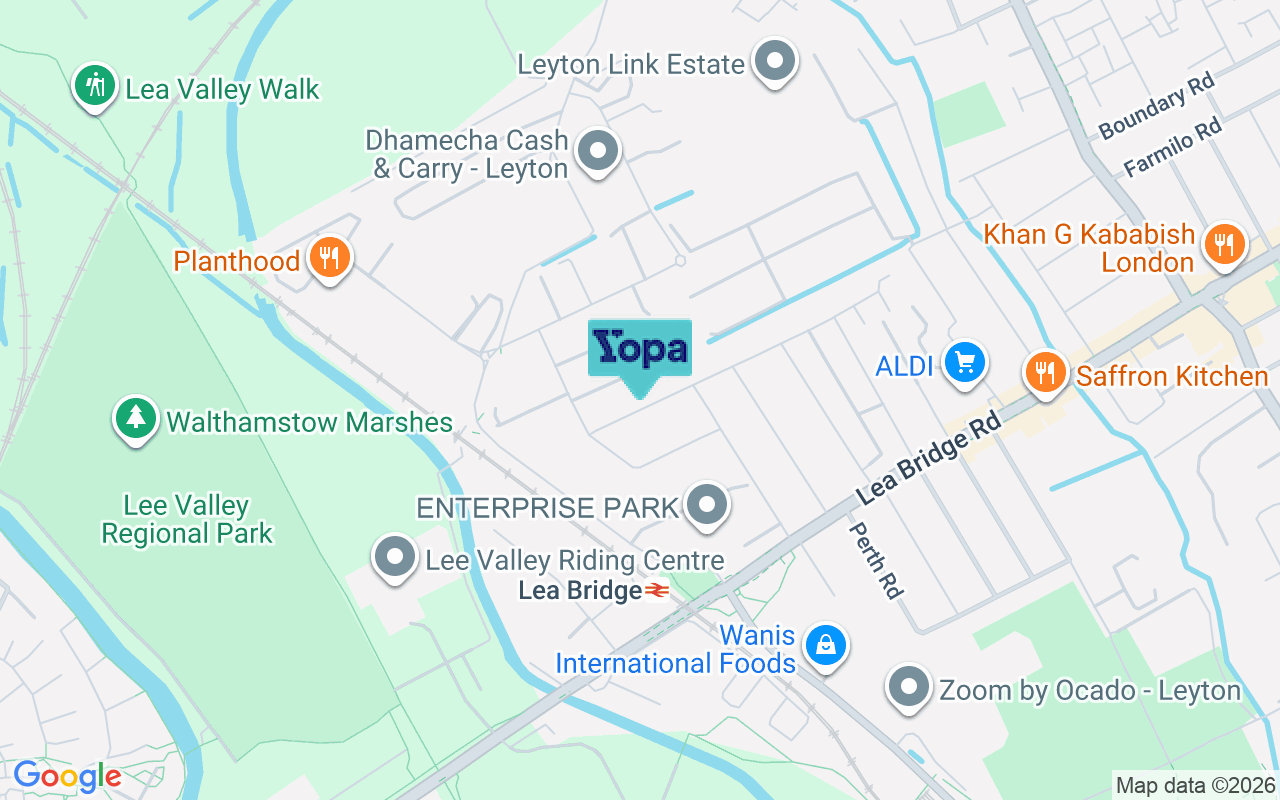 Map showing the location of E10 7PS