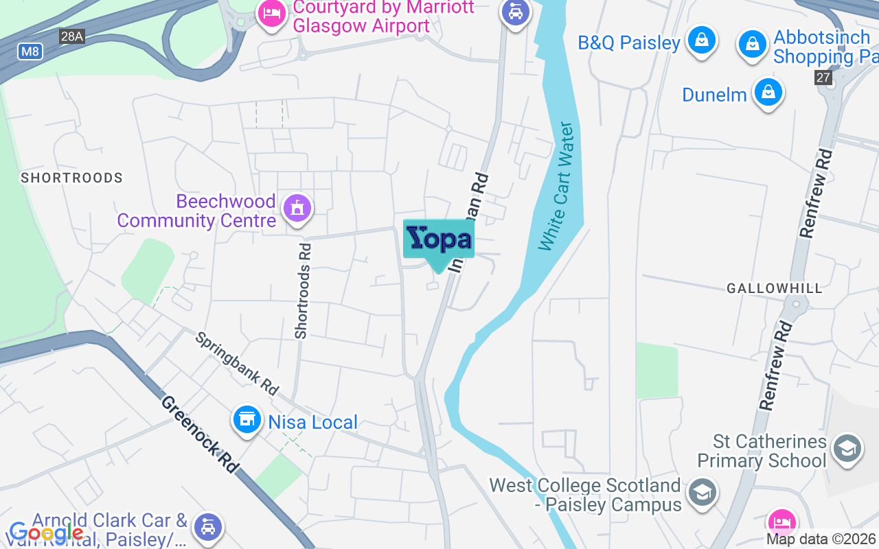 Map showing the location of PA3 2BN