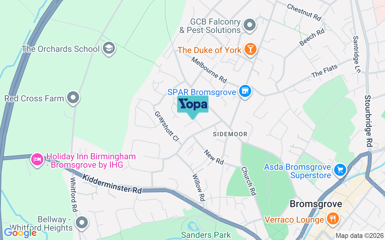 Map showing the location of B61 8PP