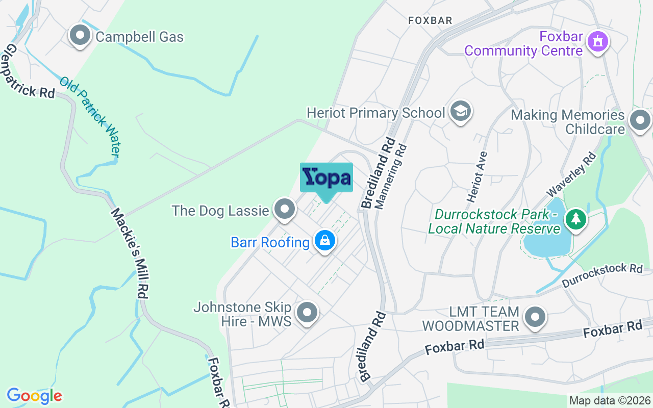 Map showing the location of PA2 0TT