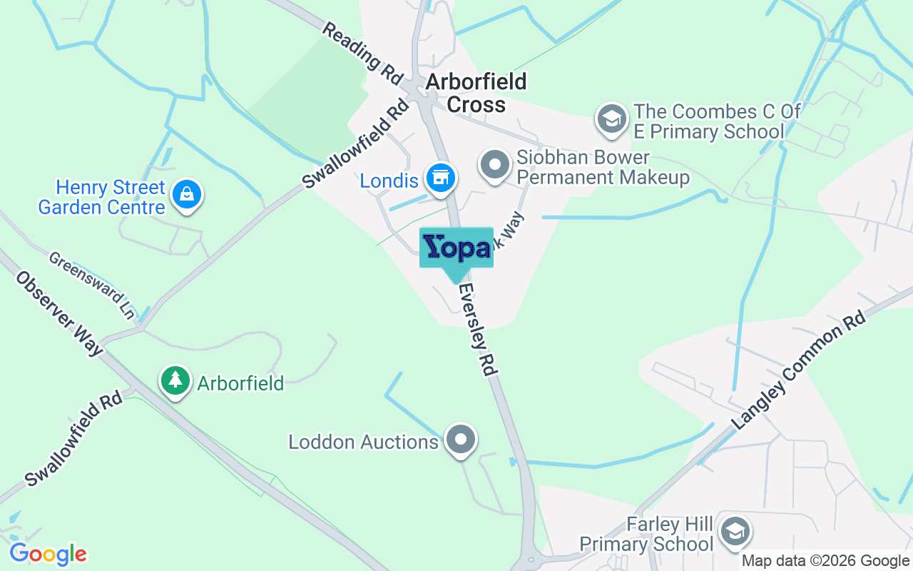 Map showing the location of RG2 9PX