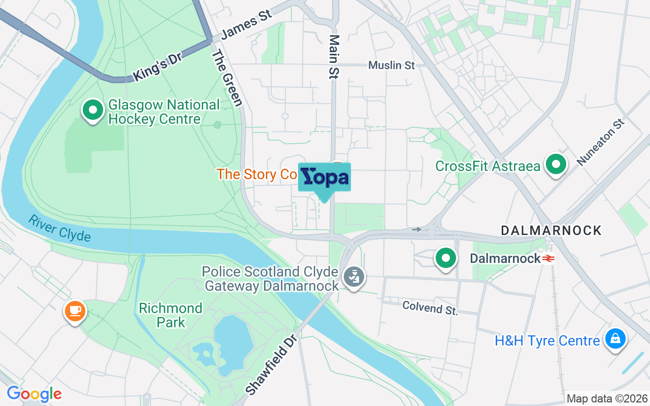 Map showing the location of G40 1JU