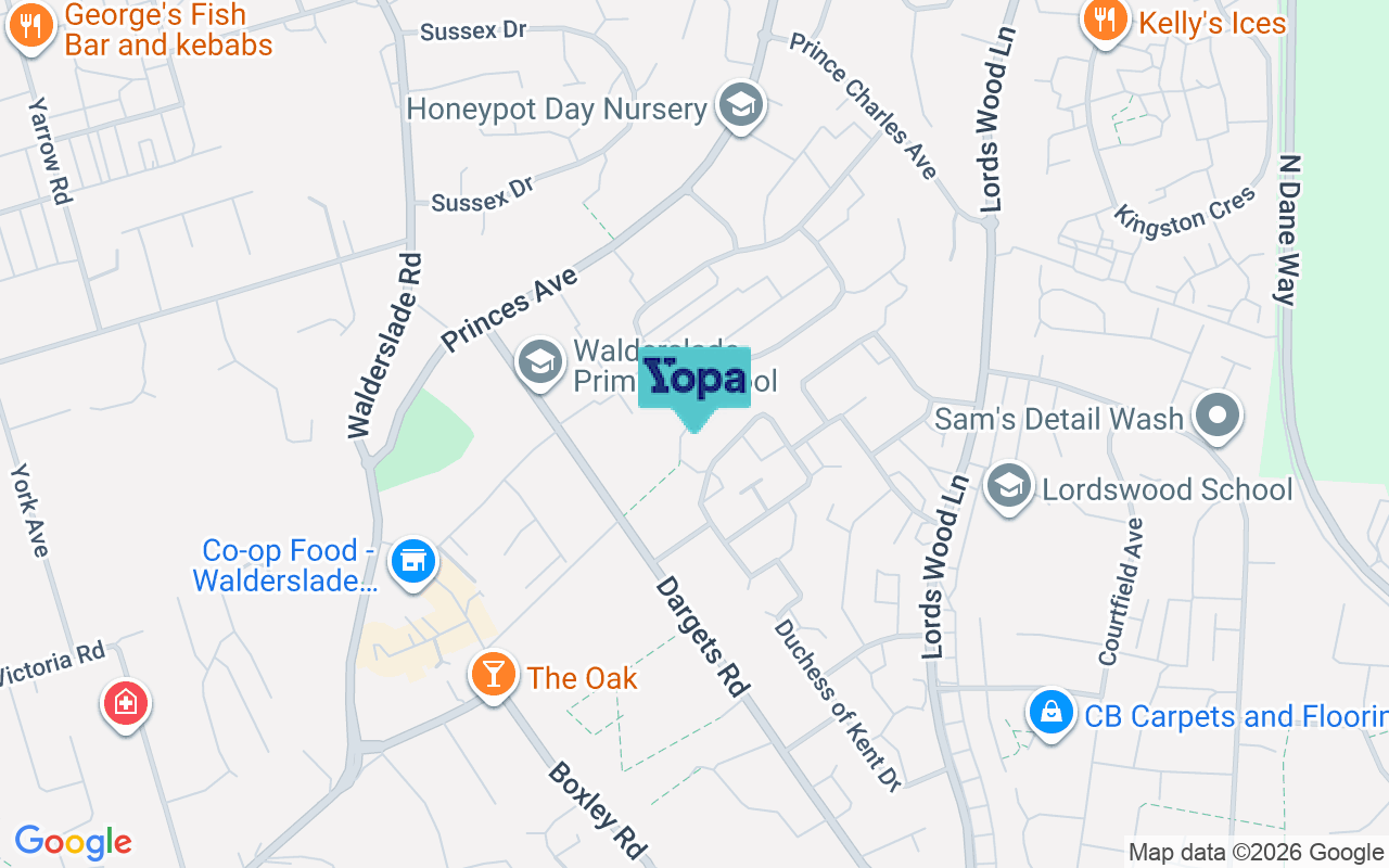 Map showing the location of ME5 8JA