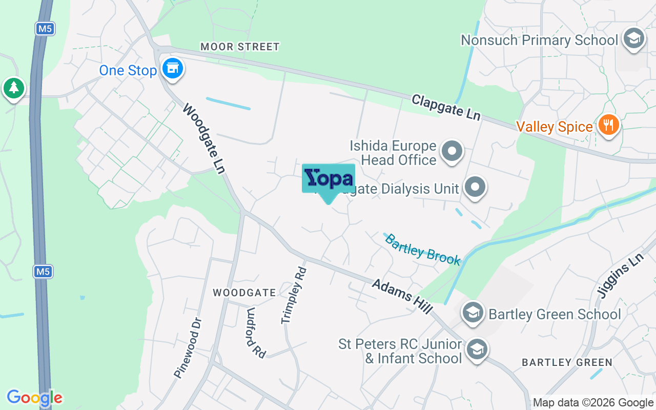 Map showing the location of B32 3NZ