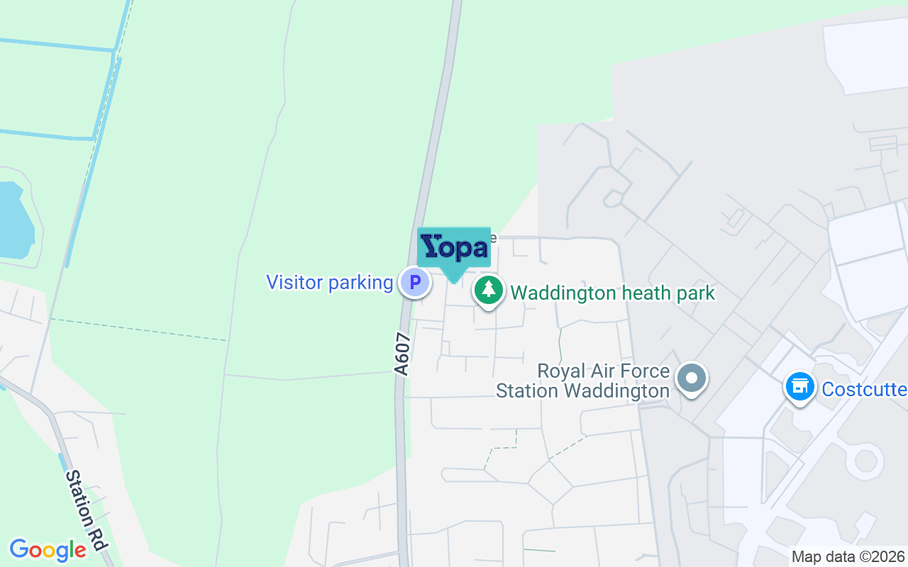 Map showing the location of LN5 9ZE