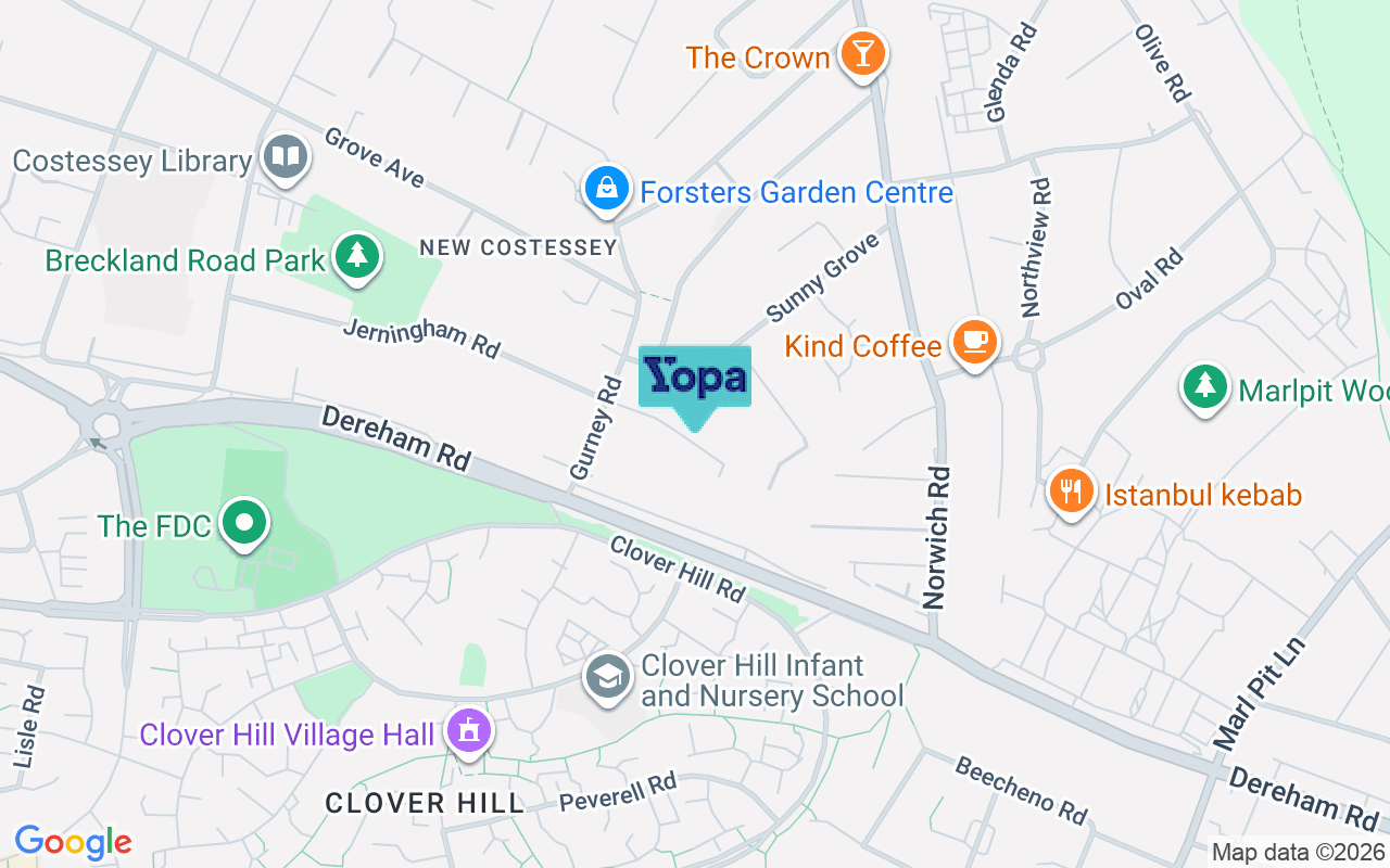 Map showing the location of NR5 0HB