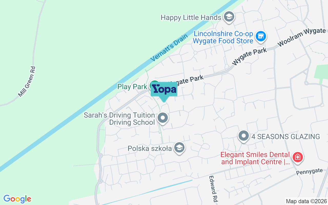 Map showing the location of PE11 1HW