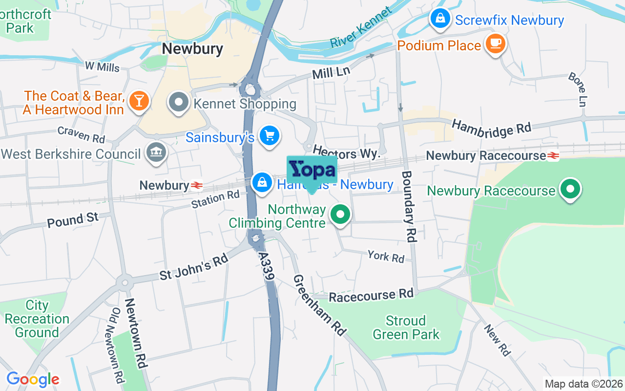 Map showing the location of RG14 7NN