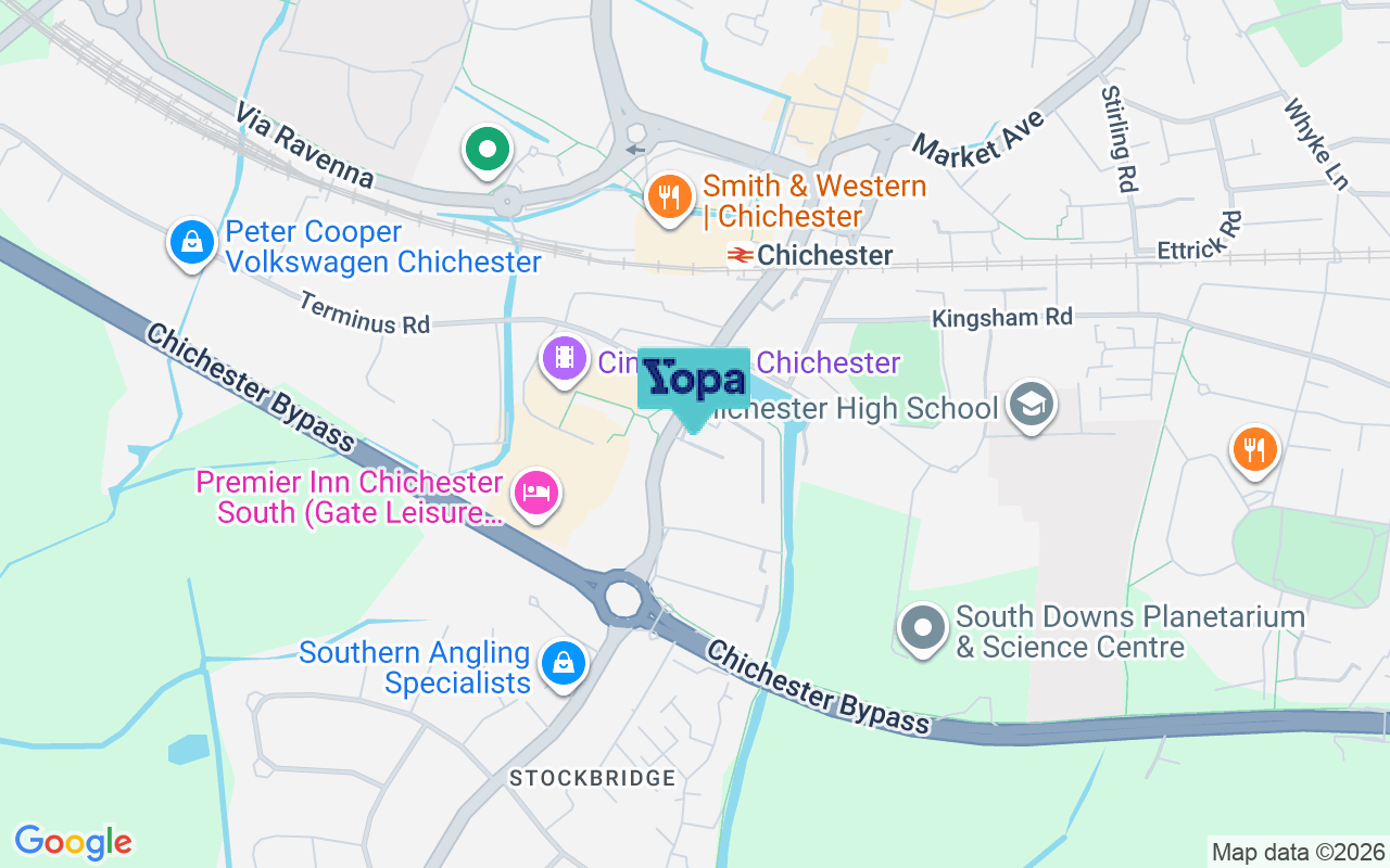 Map showing the location of PO19 8HJ