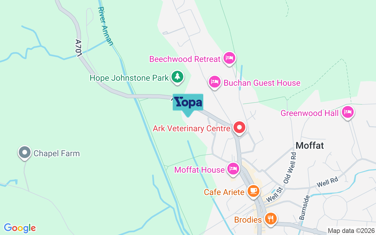 Map showing the location of DG10 9RR