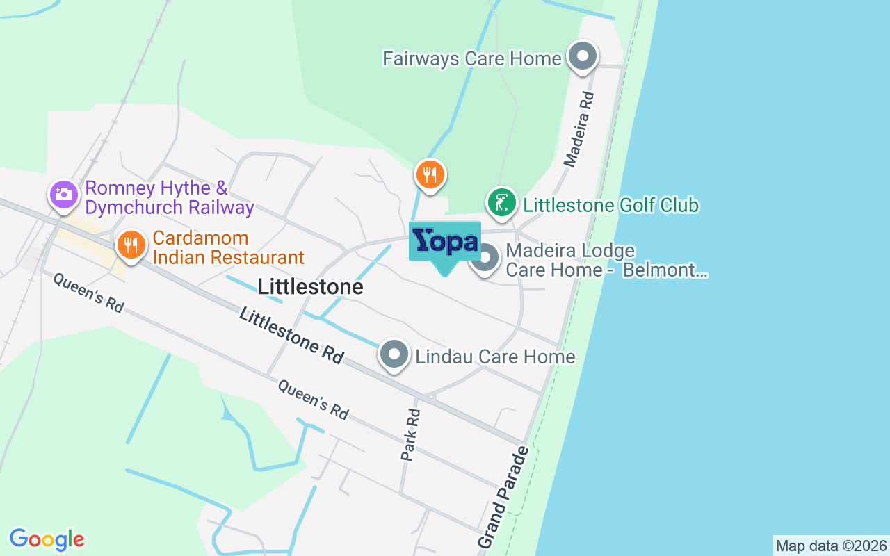 Map showing the location of TN28 8RD