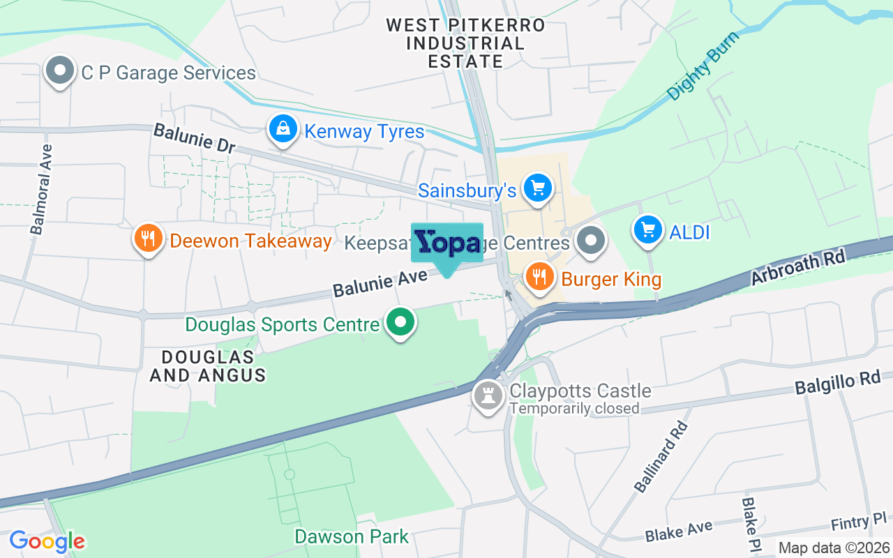 Map showing the location of DD4 8TH