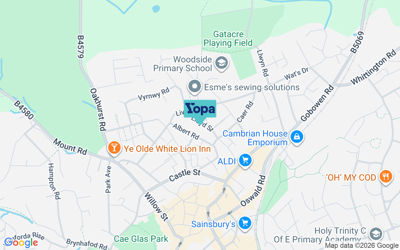 Map showing the location of SY11 1NL