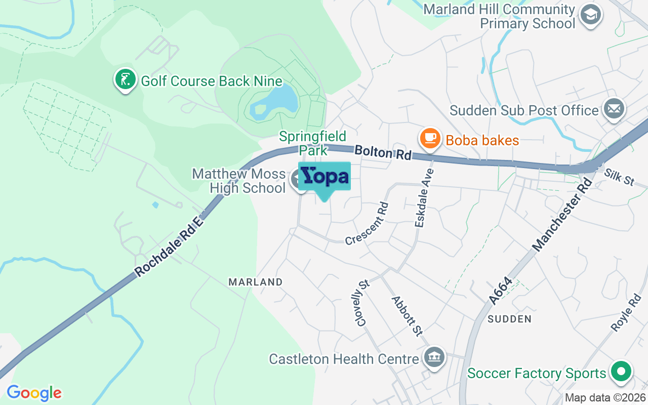 Map showing the location of OL11 3LQ