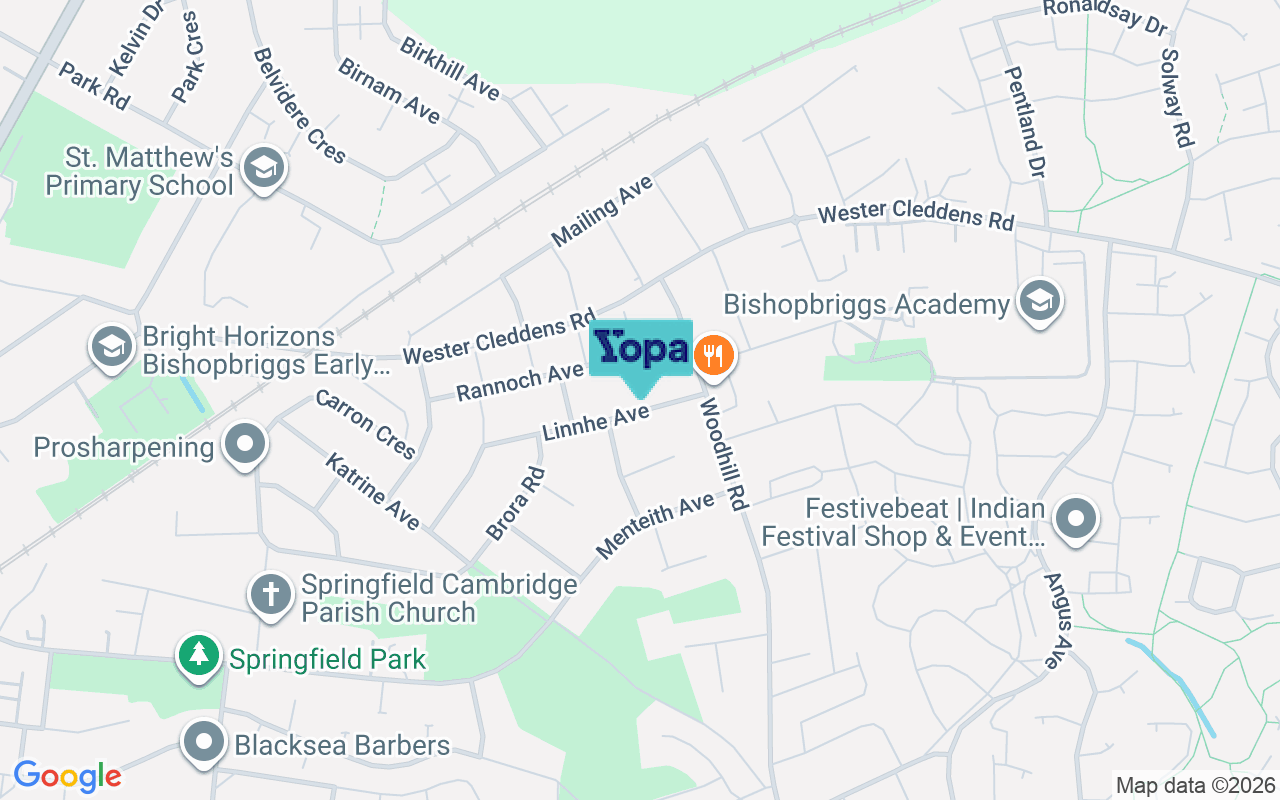 Map showing the location of G64 1HJ