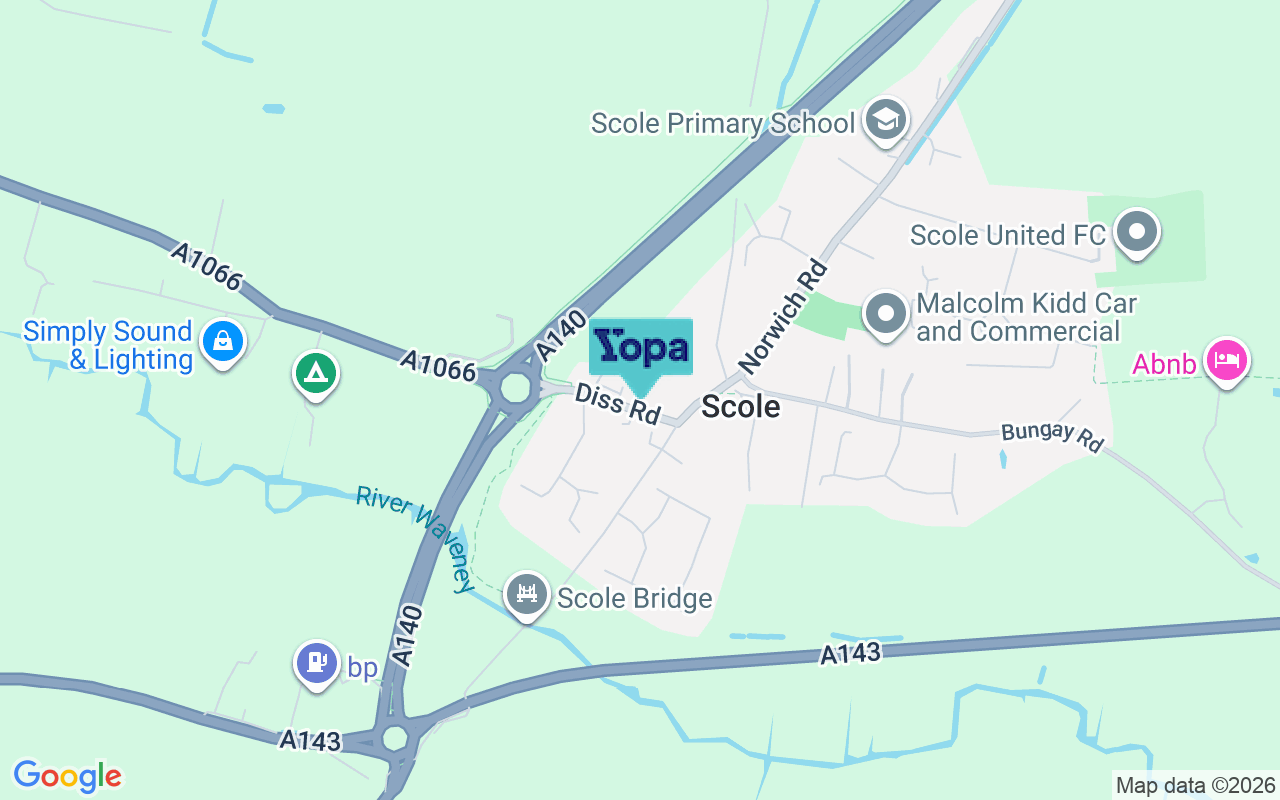 Map showing the location of IP21 4DN