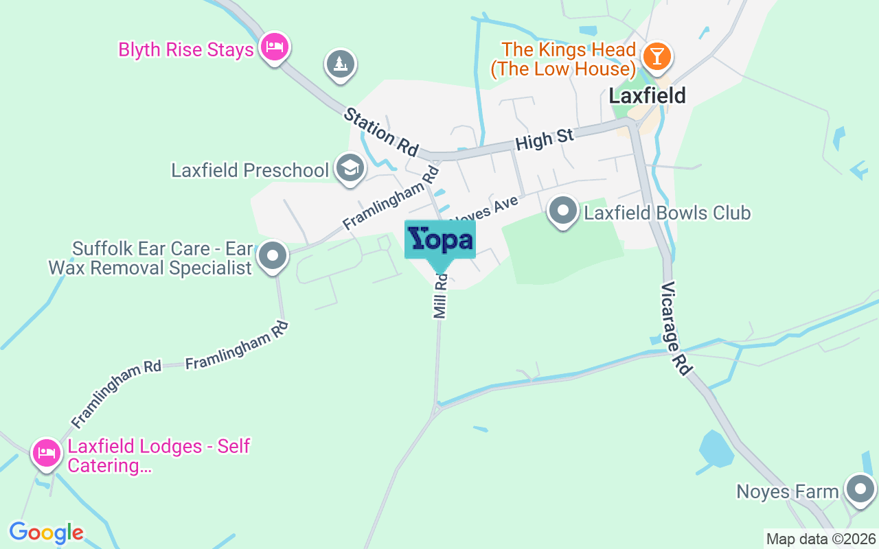 Map showing the location of IP13 8EA