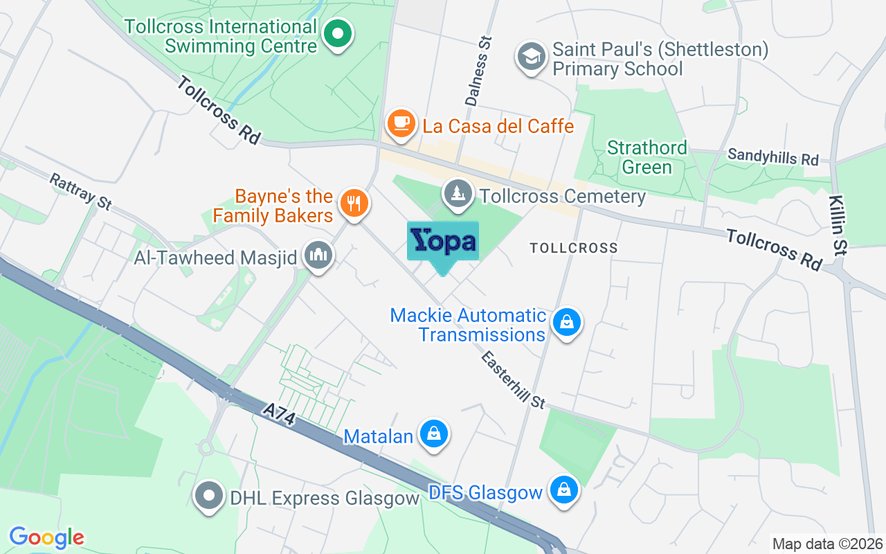 Map showing the location of G32 8LH
