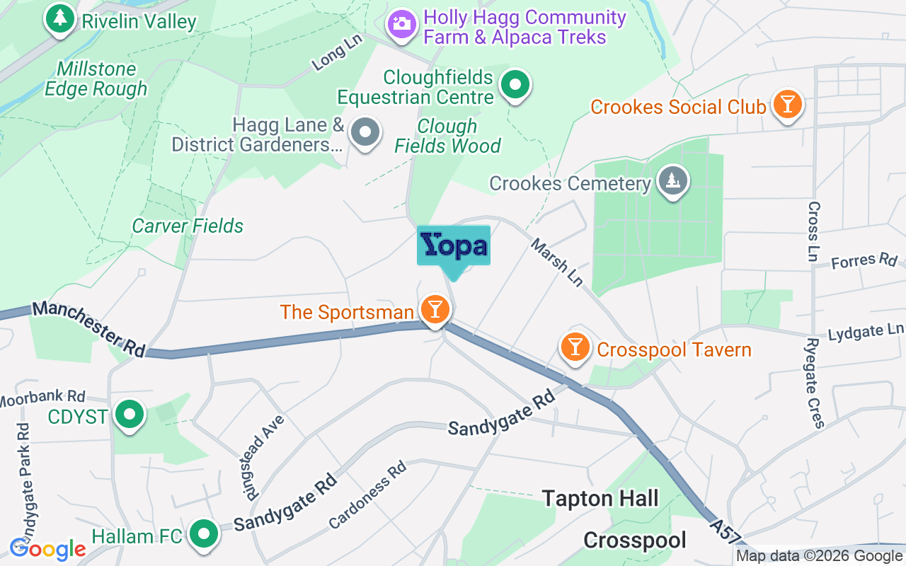 Map showing the location of S10 5NU