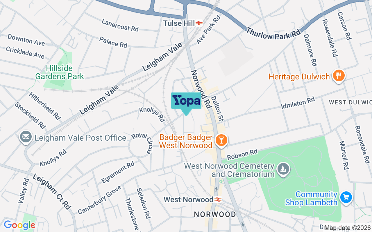 Map showing the location of SE27 0AY