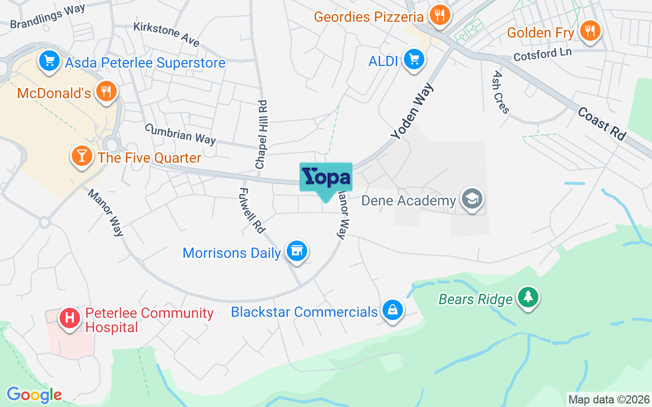 Map showing the location of SR8 5RH