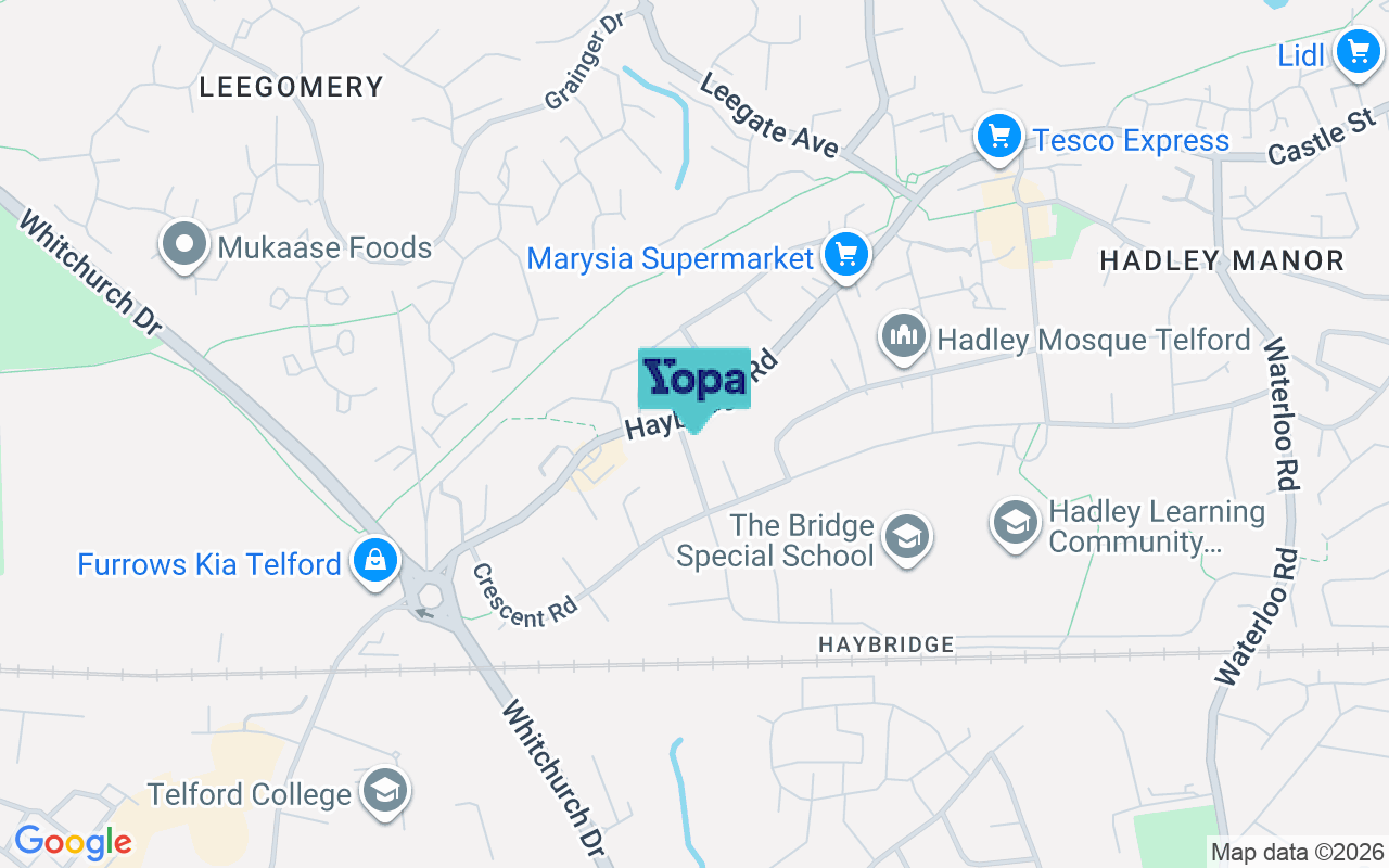 Map showing the location of TF1 5JL