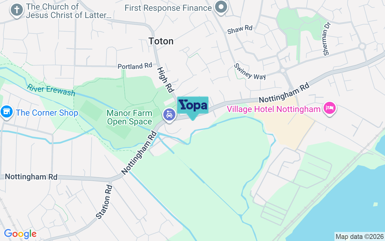 Map showing the location of NG9 6EG