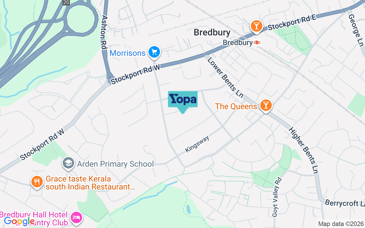 Map showing the location of SK6 2PQ