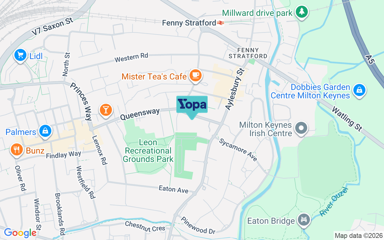 Map showing the location of MK2 2EZ