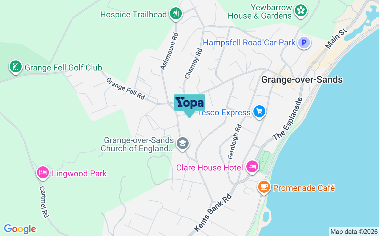 Map showing the location of LA11 7JQ