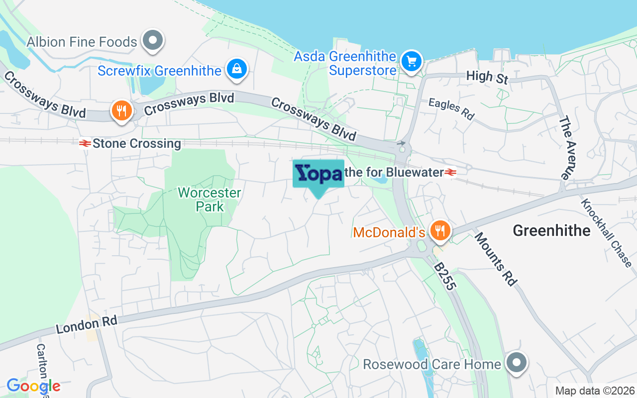 Map showing the location of DA9 9PF
