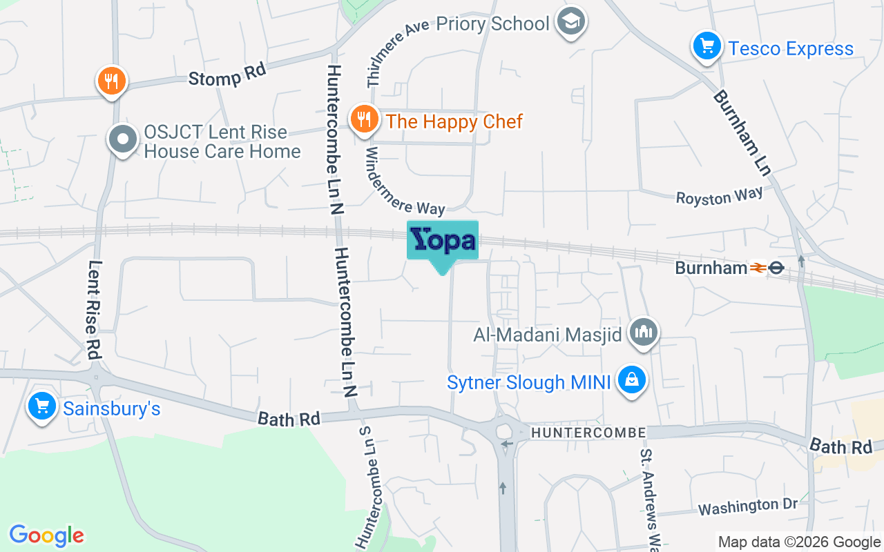 Map showing the location of SL1 6AH