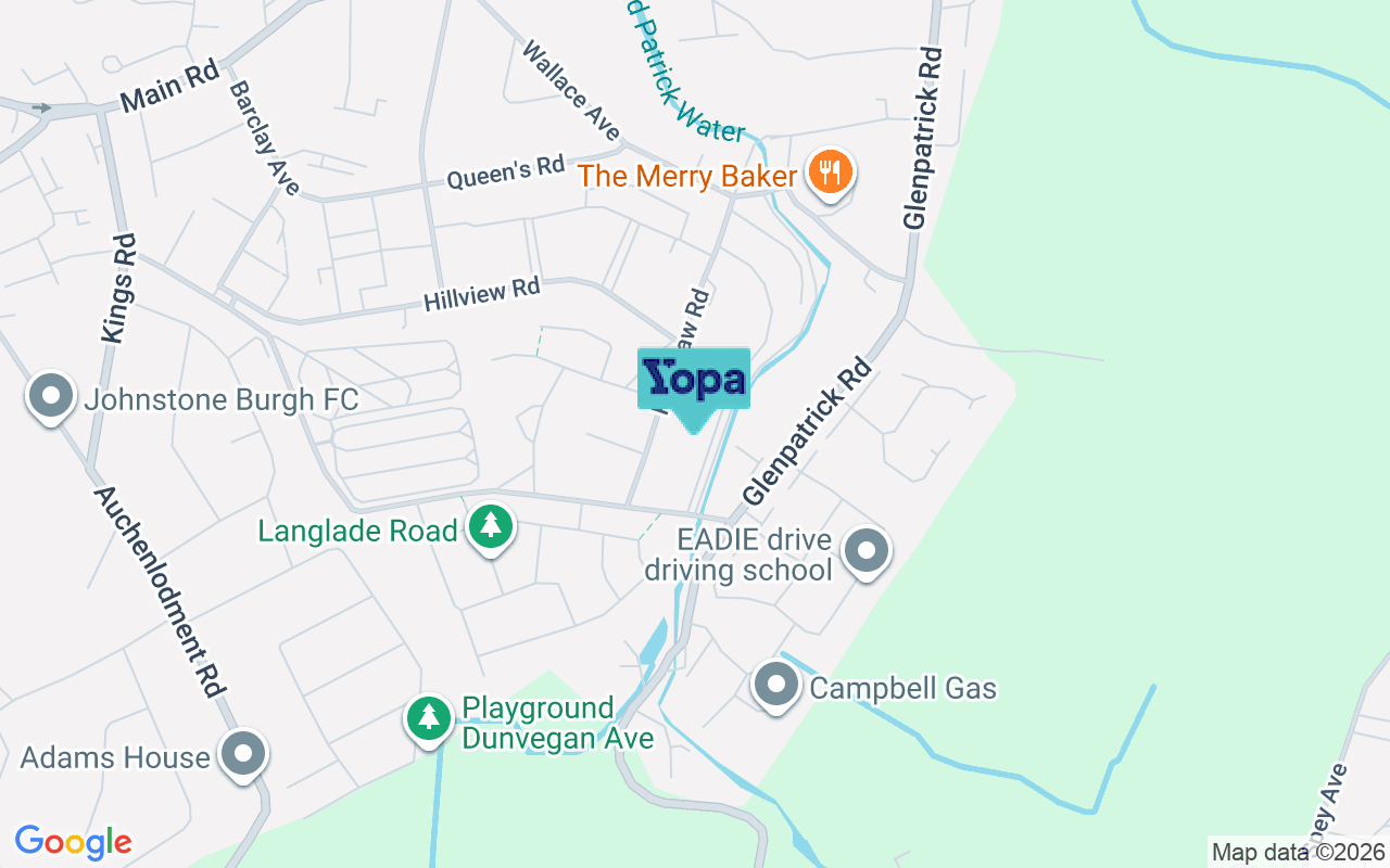 Map showing the location of PA5 9JU