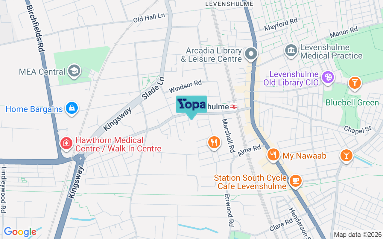 Map showing the location of M19 2FT