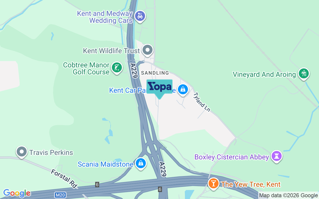 Map showing the location of ME14 3AY
