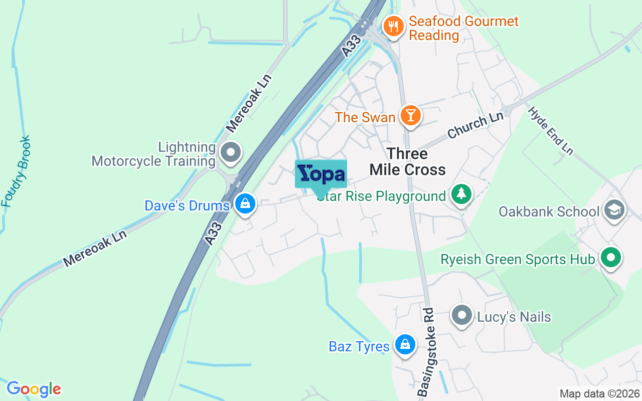 Map showing the location of RG7 1BJ