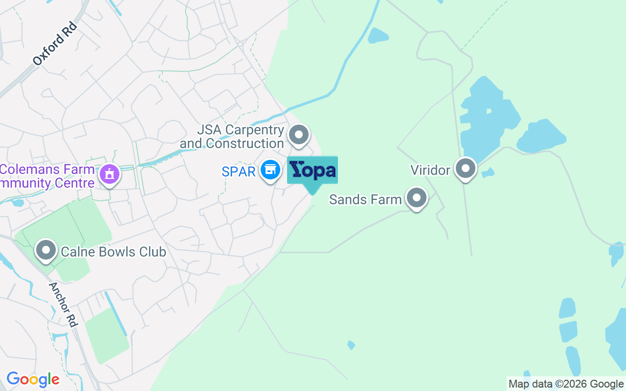 Map showing the location of SN11 8PD