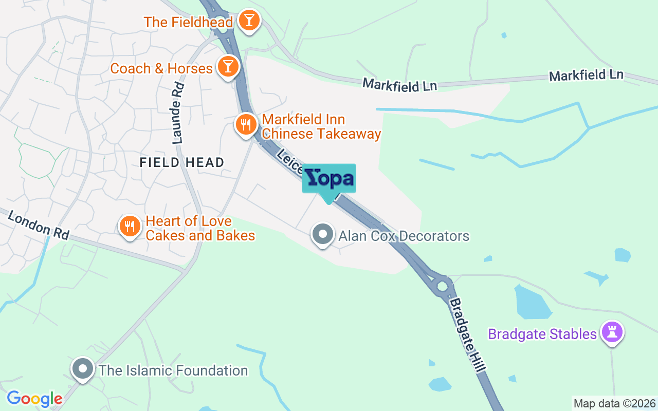 Map showing the location of LE67 9RG