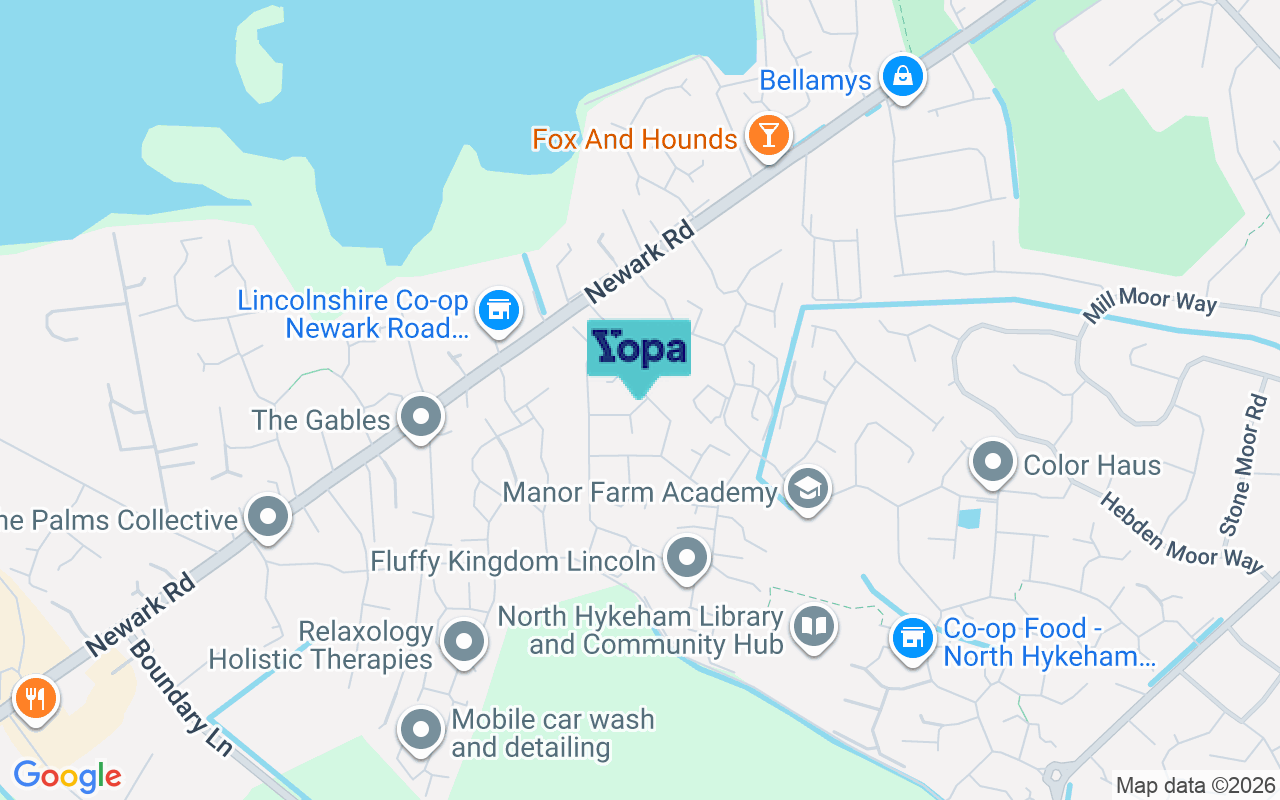 Map showing the location of LN6 9XT
