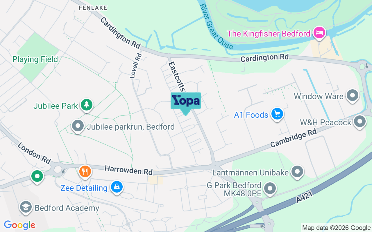 Map showing the location of MK42 0NG
