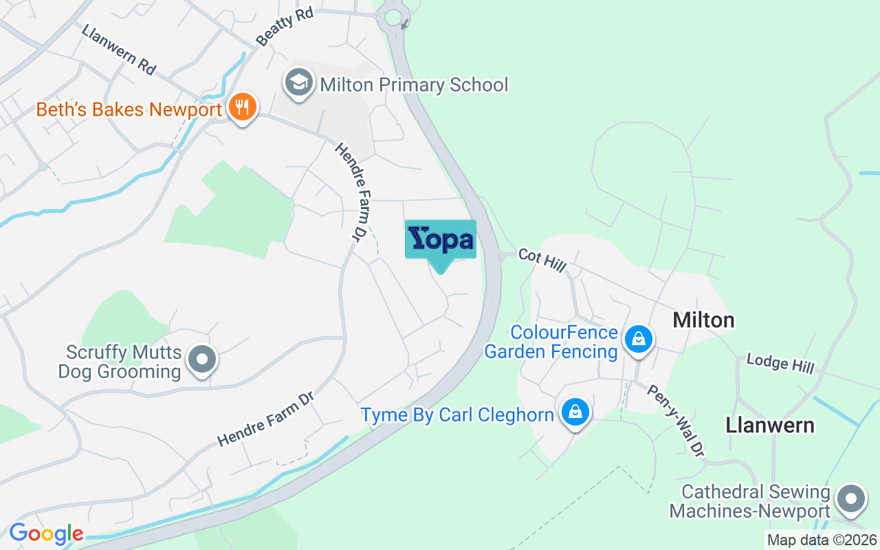 Map showing the location of NP19 9JB
